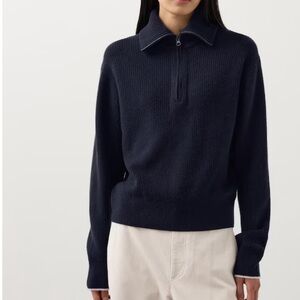 Uniqlo C: Premium Lambswool Half-Zip Sweater / Size M